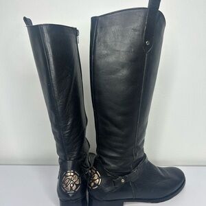 Black Leather Knee-High Boots size 7